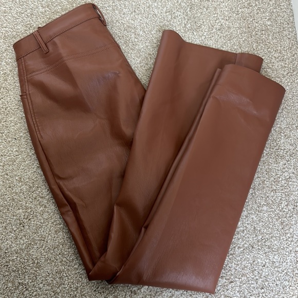 ARITZIA BEATRIX LEATHER PANTS - size 8 - Picture 3 of 7